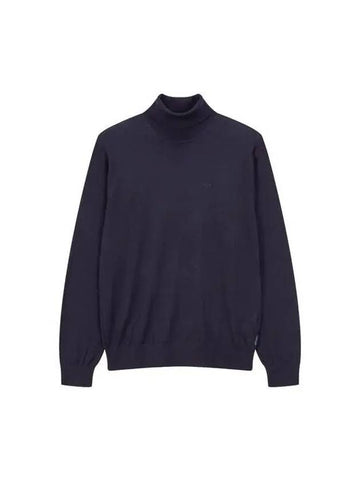 Men s Embroidered Logo Soft Turtleneck Knit Navy 271895 - ARMANI EXCHANGE - BALAAN 1