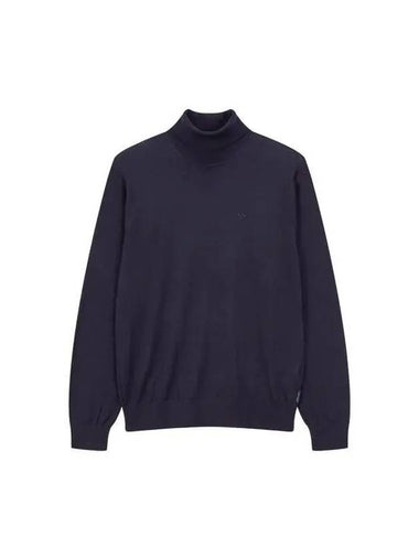 Men s Embroidered Logo Soft Turtleneck Knit Navy 271895 - ARMANI EXCHANGE - BALAAN 1