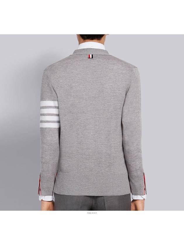 4 Bar Loopback Jersey Sweatshirt Light Grey - THOM BROWNE - BALAAN 5