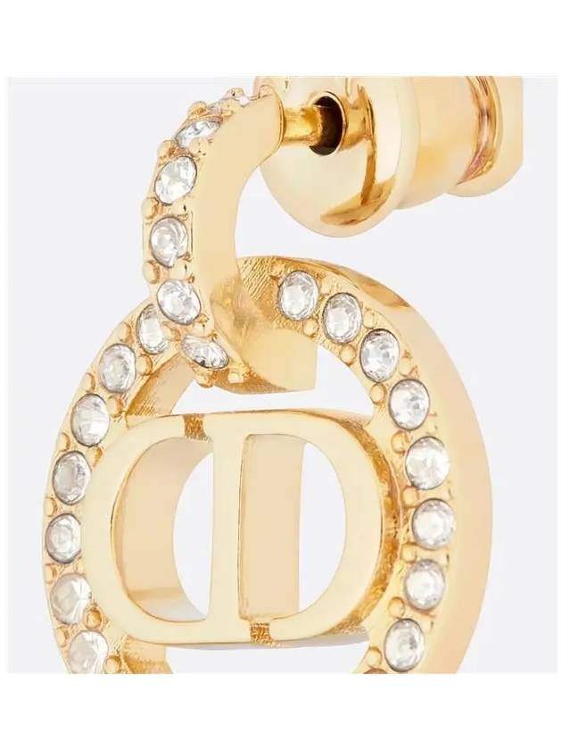 Petit CD Crystal Earrings Gold - DIOR - BALAAN 5