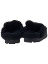 Shearling Sabots Slippers Black - PRADA - BALAAN 5