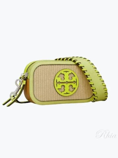 Miller Raffia Mini Cross Bag Green - TORY BURCH - BALAAN 2