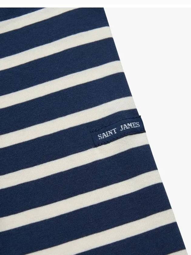 9858 MARINE ECRU Minquire Modern Stripe Long Sleeve T Shirt - SAINT JAMES - BALAAN 3