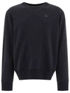 Logo Patch Regular Fit Crew Neck Sweatshirt Black - ACNE STUDIOS - BALAAN 7