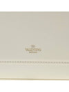 V Logo Plaque Foldover Shoulder Bag White - VALENTINO - BALAAN 8