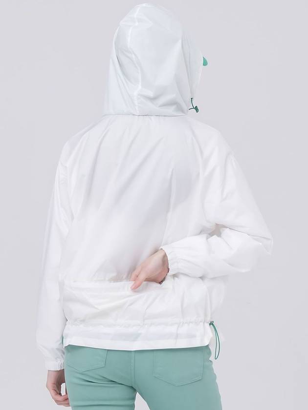 Hooded Zip-up Anorak Packable High Function Waterproof White Rain Jacket DO3222WB41-1 - DOYOUKNOWMC GOLF WEAR - BALAAN 4