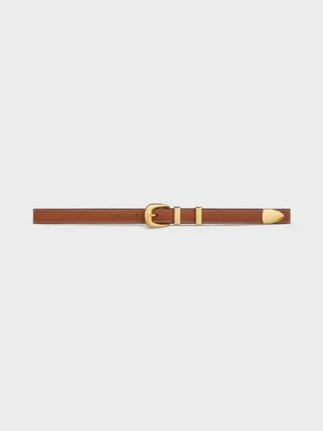 WoMen's Small Western Natural Calfskin Belt Tan - CELINE - BALAAN 2