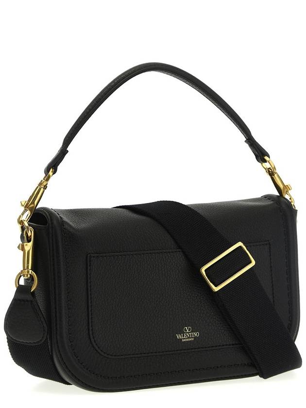 All Time Grained Calfskin Shoulder Bag Black - VALENTINO - BALAAN 3