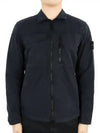 Supima Cotton Twill Stretch-TC Jacket Navy Blue - STONE ISLAND - BALAAN 2