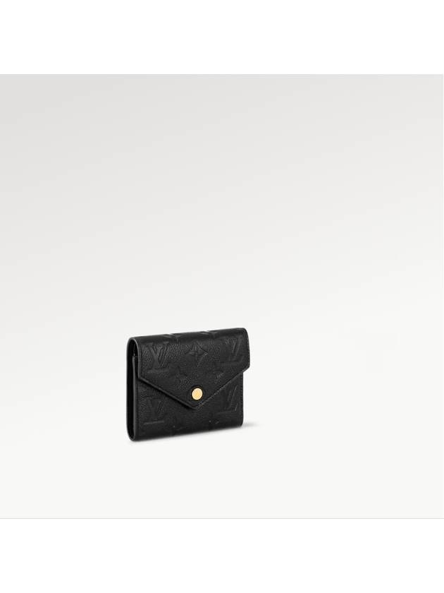 Victorine Monogram Empreinte Half Wallet Black - LOUIS VUITTON - BALAAN 5