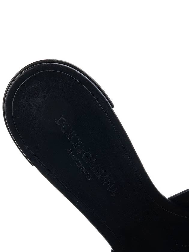 DG Logo Calfskin Mule Black - DOLCE&GABBANA - BALAAN.