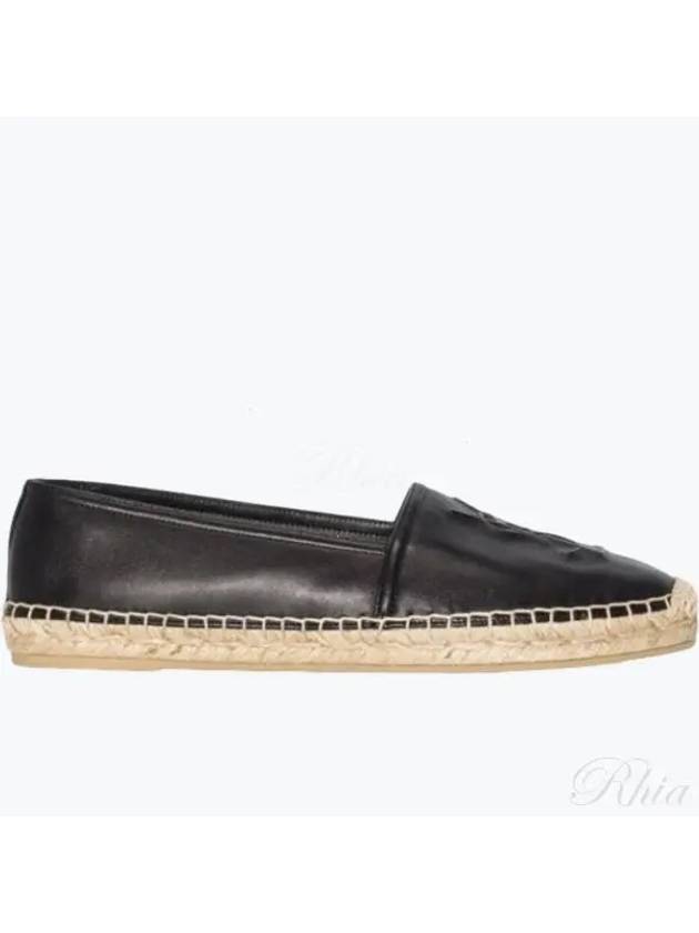 Leather Espadrilles Black - SAINT LAURENT - BALAAN 2