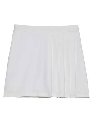 Women's Side Pleat Luxe 4-Way Stretch Twill Skirt White - G/FORE - BALAAN 1