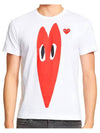 Men's Big Heart Play Short Sleeve TShirt White P1T224 - COMME DES GARCONS - BALAAN 1