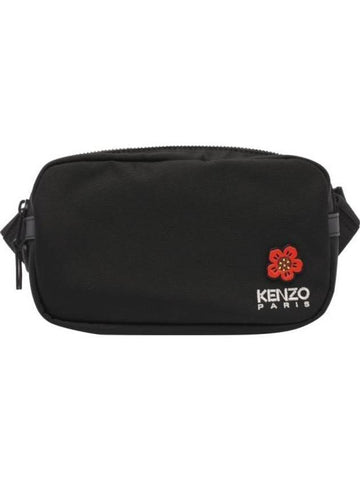 Flower Logo Cross Bag Black - KENZO - BALAAN 1