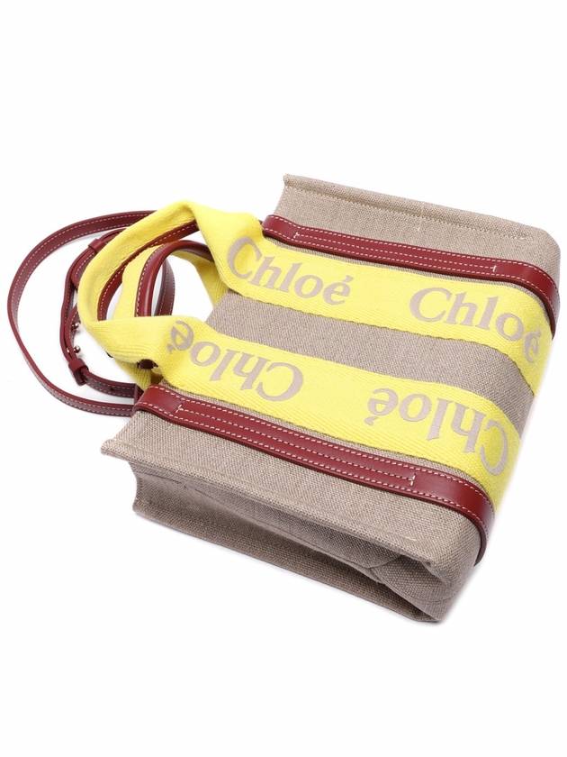 Woody Logo Small Tote Bag Yellow - CHLOE - BALAAN 6