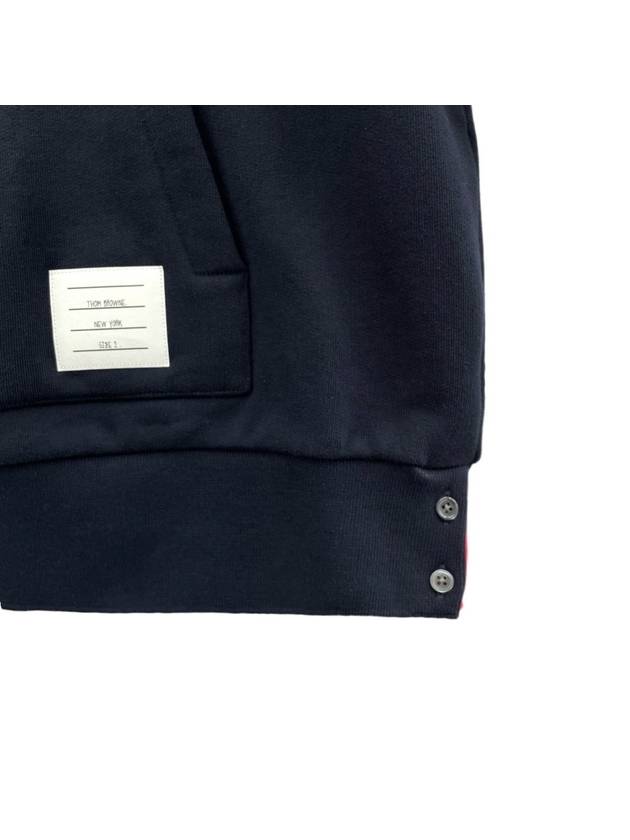 Men's Center Back Stripe Logo Patch Hoodie Navy - THOM BROWNE - BALAAN 4