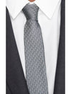 Homme Oblique Silk Tie Grey - DIOR - BALAAN 2