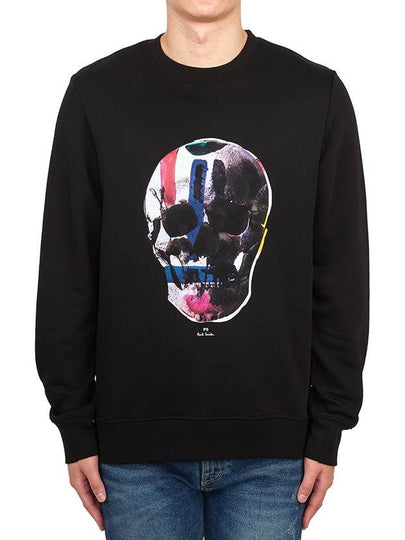 Skull Print Cotton Sweatshirt Black - PAUL SMITH - BALAAN 2