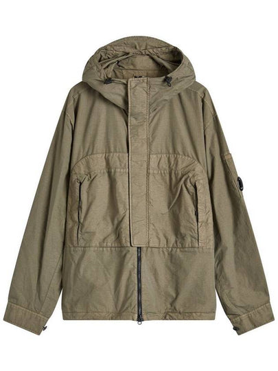 Flatt Nylon Overshirt Hooded Jacket Brown - CP COMPANY - BALAAN 2