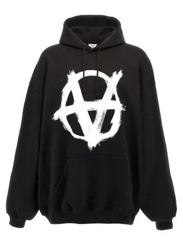 24 Anarchy Logo Hoodie UE64HD700BW - VETEMENTS - BALAAN 1