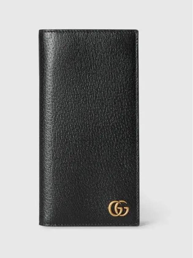 GG Marmont Leather Long Wallet Black - GUCCI - BALAAN 2