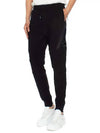 Diagonal Raised Fleece Track Pants Black - CP COMPANY - BALAAN 7