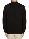 Ribbed Knit Wool Turtleneck Black - TEN C - BALAAN 2