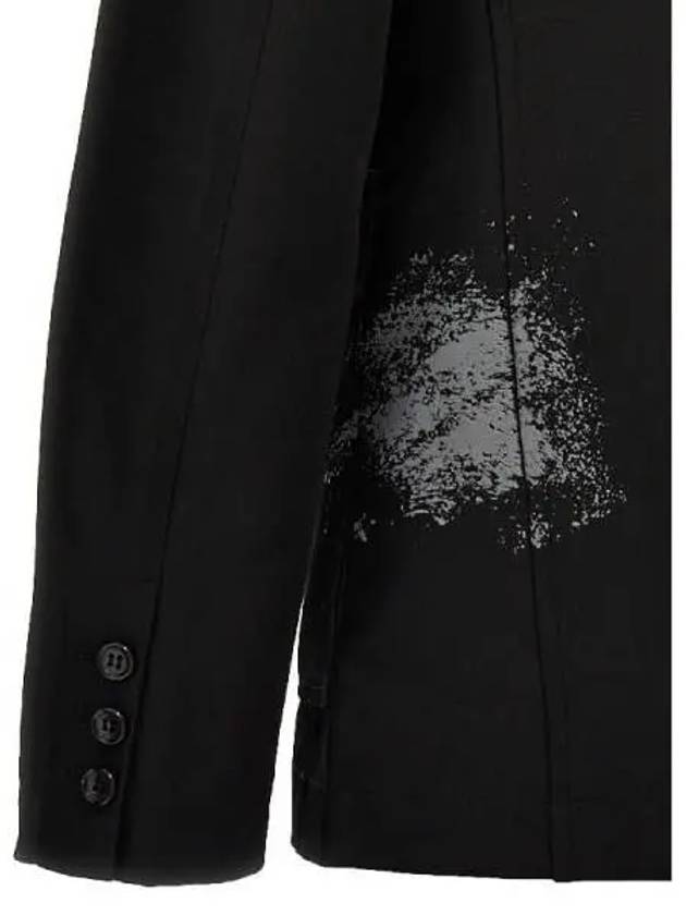 Painting Effect Single Blazer Jacket Black - COMME DES GARCONS - BALAAN 5