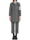 4 Bar Quilted Down Single Coat Grey - THOM BROWNE - BALAAN 3