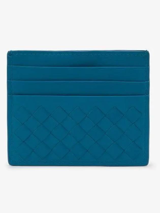 Intrecciato Weaving Card Wallet Blue - BOTTEGA VENETA - BALAAN 2