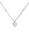 Interlocking G Heart Pendant Chain Necklace Silver - GUCCI - BALAAN 4