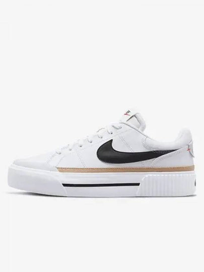 Court Legacy Lift Low Top Sneakers Black White - NIKE - BALAAN 2