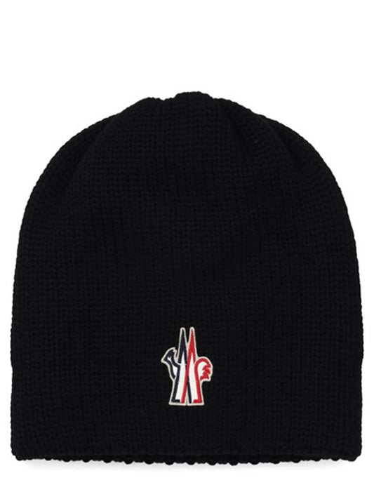 Grenoble Logo Applique Virgin Wool Beanie I20983B00010M1131 - MONCLER - BALAAN 2