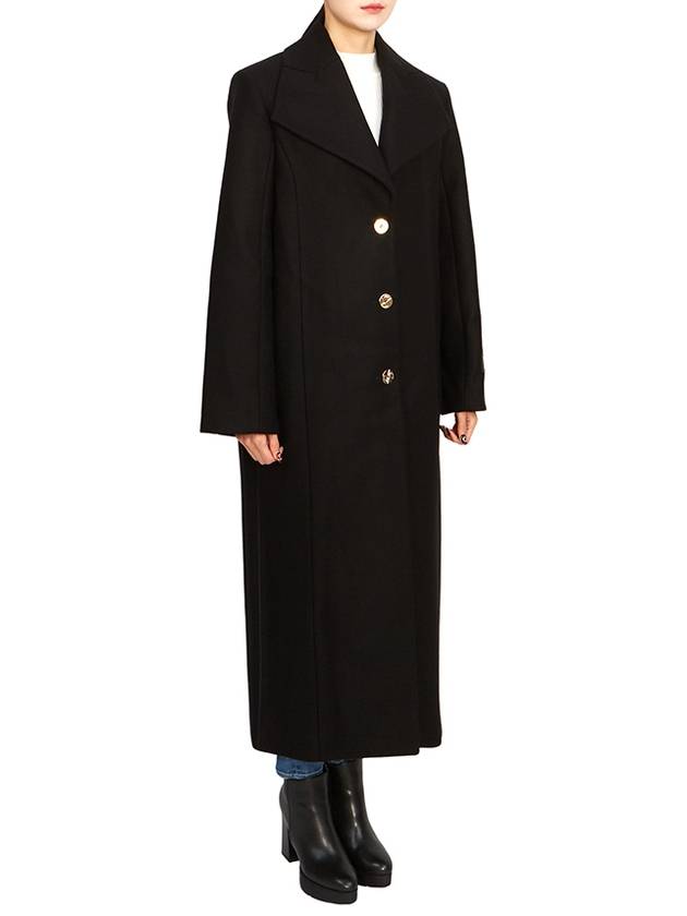 Virgin Wool Blend Single Breasted Coat CO0170148999B - PATOU - BALAAN 7