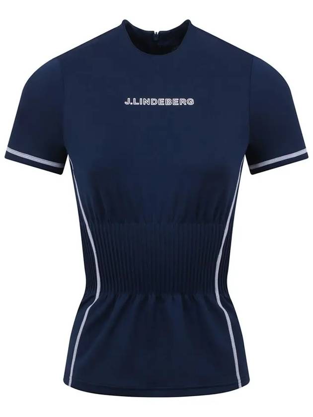 KIM waist banding slim fit t shirt navy GWJT06437 6855 - J.LINDEBERG - BALAAN 2