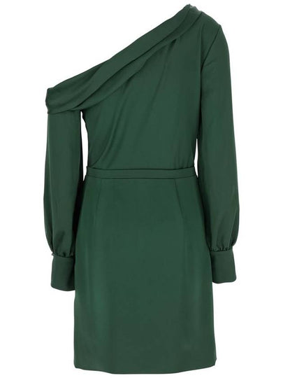 'Cameron' Green One-Shoulder Dress With Front Single Slit In Acetate Blend Woman - SIMKHAI - BALAAN 2