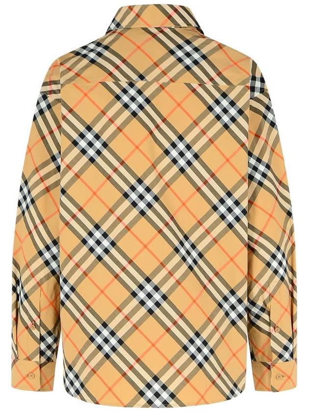 Burberry 'Check' Beige Cotton Shirt - BURBERRY - BALAAN 3