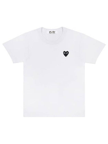 Black Heart Wappen Short Sleeve T-Shirt White - COMME DES GARCONS - BALAAN 1