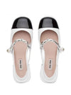 Two Tone Patent Leather Slingback Pumps White - MIU MIU - BALAAN 2