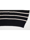 Women's Cashmere Striped Open Collar Sweater C3KPO69 - CALLAITE - BALAAN 7