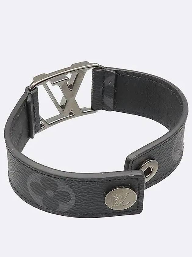 M6295 Silver logo embellished eclipse bracelet - LOUIS VUITTON - BALAAN 2