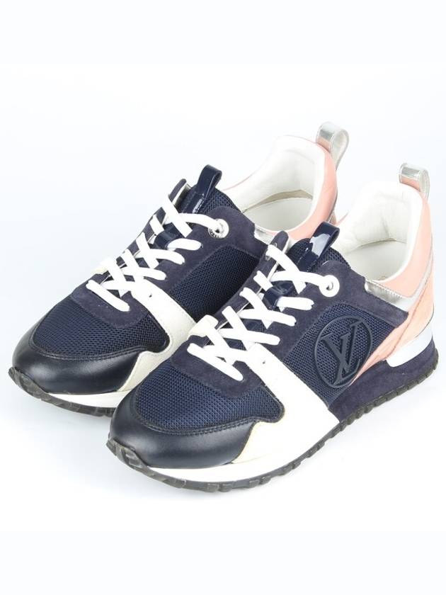 LV Suede Runaway Sneakers Navy 35 220 - LOUIS VUITTON - BALAAN 1