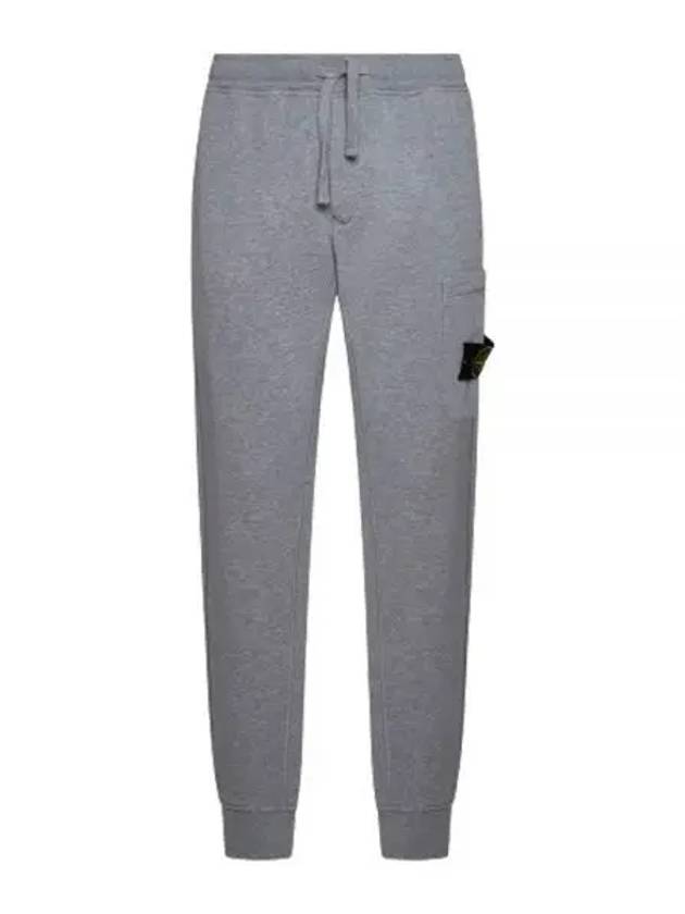 Compass Patch Cotton Jersey Track Pants Grey - STONE ISLAND - BALAAN 2