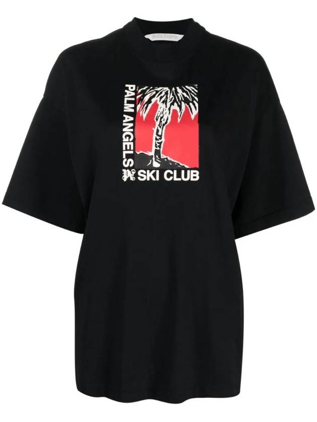 Ski Club Oversized T-Shirt PWAA017R24JER0021001 - PALM ANGELS - BALAAN 1