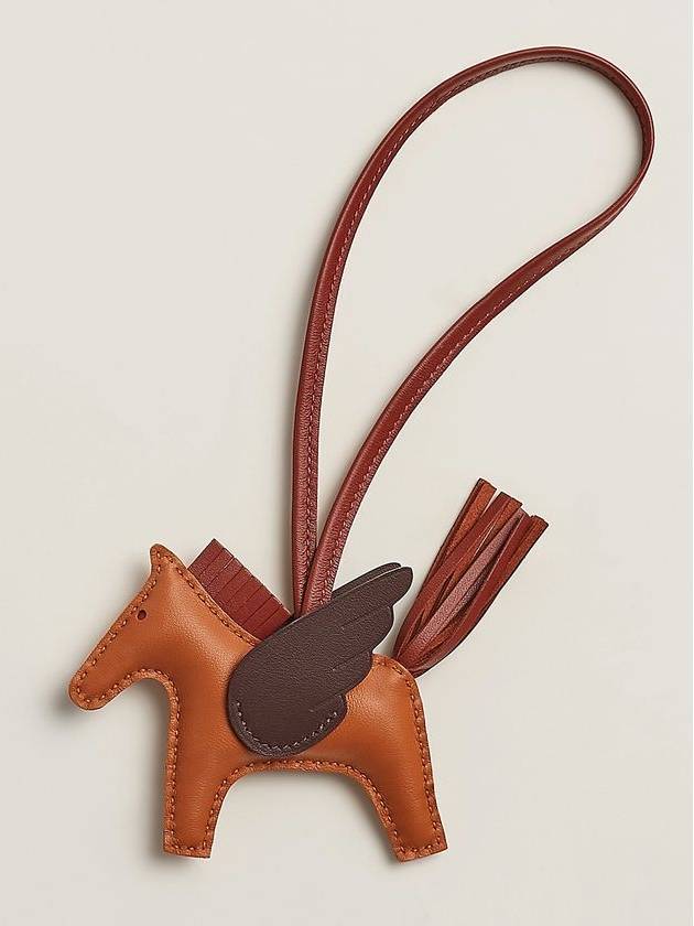 Rodeo Pegase PM Charm Key Holder Gingerbread Sienne Mocha - HERMES - BALAAN 3