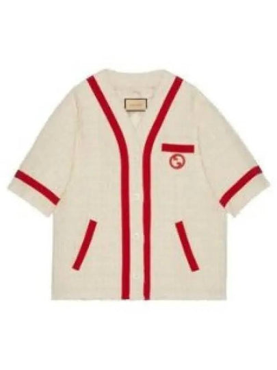 Embroidered Cotton Jacket Ivory Red - GUCCI - BALAAN 2