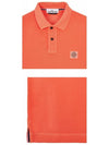 Men's Logo Patch Cotton Short Sleeve Polo Shirt Orange - STONE ISLAND - BALAAN 6