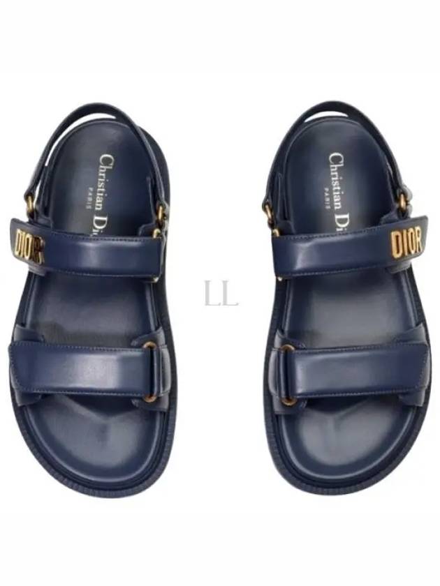 Dioract Strap Lambskin Sandals Midnight Blue - DIOR - BALAAN 2