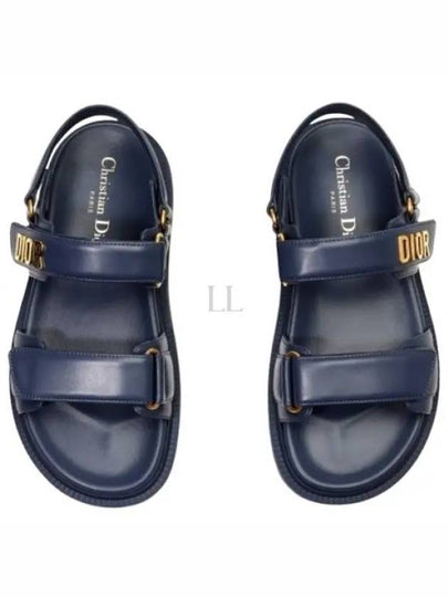 Dioract Strap Lambskin Sandals Midnight Blue - DIOR - BALAAN 2